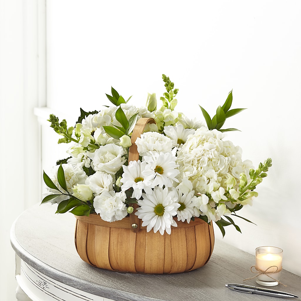 Pure Ivory Basket – Loose Leaf Florist, Austin TX