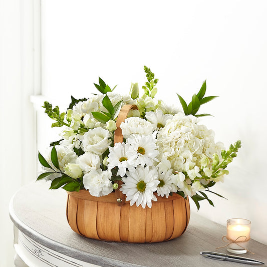 Pure Ivory Basket – Loose Leaf Florist, Austin TX