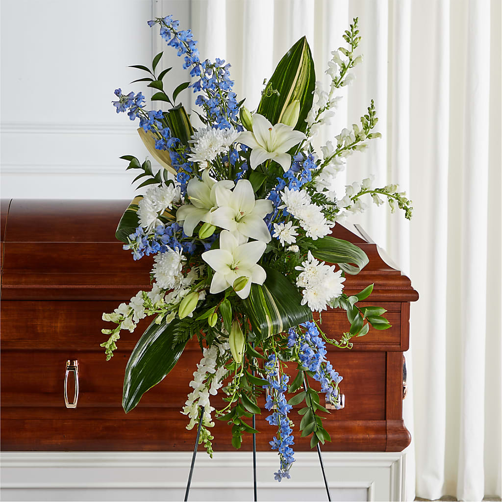 Eternal Impressions Standing Spray – Loose Leaf Florist, Austin TX