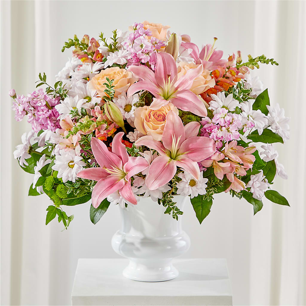 Heartfelt Gesture Urn Arrangement – Loose Leaf Florist, Austin TX
