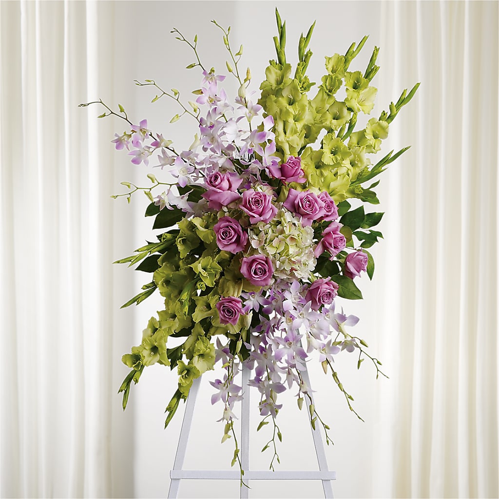 Lasting Legacy Standing Spray – Loose Leaf Florist, Austin TX