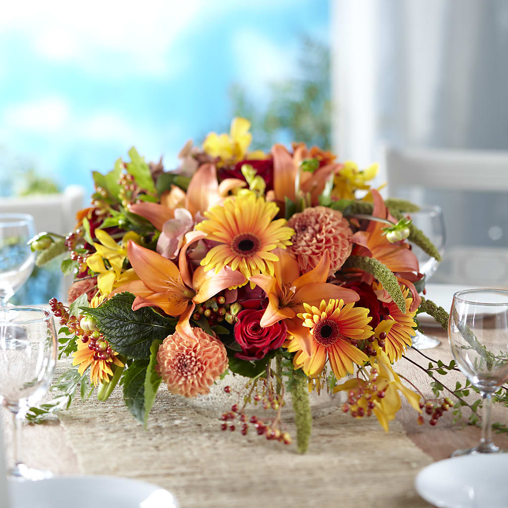 Autumn Centerpiece –  Loose Leaf Florist, Austin TX